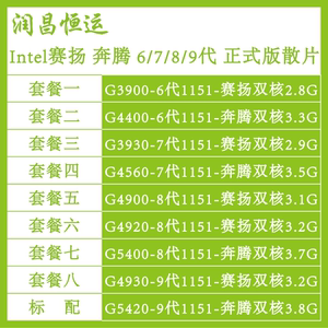 Intel/英特尔 G5400 G5420 G4900 G4920 G3930 G4400 G4560 散片