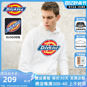 Dickies新款连帽卫衣男春夏情侣经典logo全棉加绒上衣学生女7060