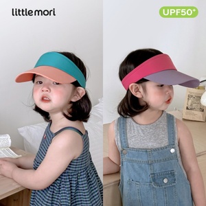 儿童防晒帽女童男孩遮阳帽宝宝太阳帽夏季薄款空顶帽防紫外线帽子