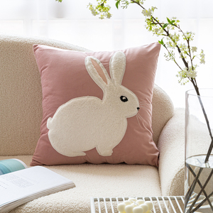 依兮 兔子毛绒抱枕可爱ins风抱枕网红创意沙发靠垫抱枕套不含芯