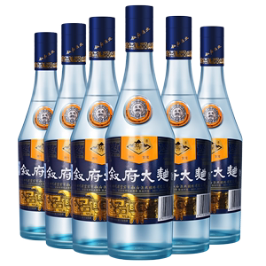 叙府大曲蓝标浓香型52度500ml*6瓶装白酒纯粮食酒光瓶酒口粮酒