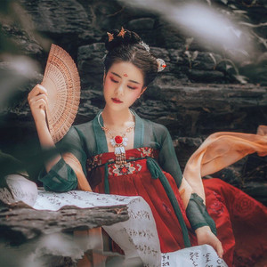 汉服女中国风对襟齐胸襦裙凤歌鸾仙气红色改良汉元素超仙日常古装