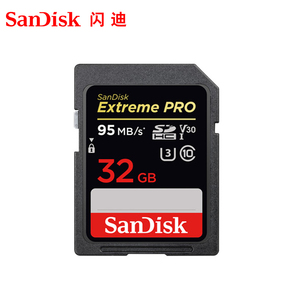 闪迪32g大卡高速sd卡单反高速相机内存卡摄像机4K微单存储卡SDXC