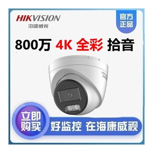 海康威视DS-2CD3386FWDV3-LS  800万POE4K高清内置音频半球摄像机