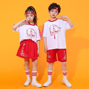 少年中国说演出服男童幼儿园国风舞蹈服女童朗诵六一儿童表演服装