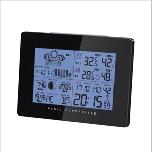 无线温度计气象站家用时钟家用无线室内外温湿度计天气预报仪包邮