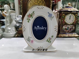 英国原产Aynsley镏金立体浮雕野都铎花卉相架家居装饰摆件中古瓷