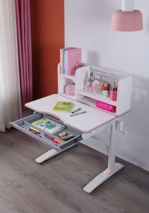 童步成长儿童学生桌椅套装可升降书桌尺寸80×65cm小户型蓝粉两色
