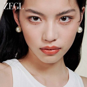 ZEGL法式人造大珍珠耳环女轻奢高级感耳夹气质耳钉12mm银针耳饰品