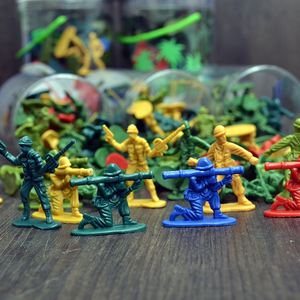 男孩子二战军人兵团小兵人玩具模型儿童军事打仗战争场景士兵玩具