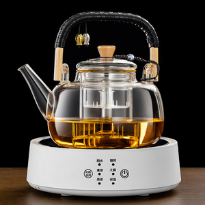 新款蒸煮一体玻璃茶壶大号全自动电陶炉煮茶器烧水加热泡茶具套装
