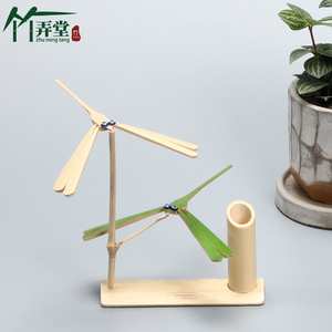 手工制作平衡竹蜻蜓 创意旅游工艺品摆件装饰摆设 怀旧儿童年玩具