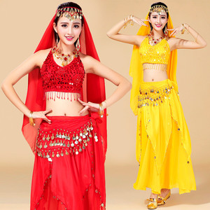 肚皮舞服装套装新款印度舞蹈演出服装天竺少女成人女埃及性感飘逸