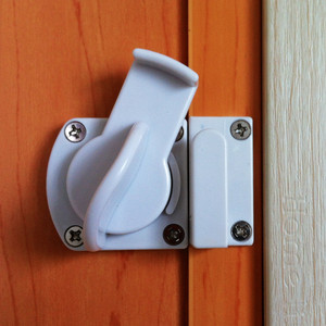 PVC折叠门门锁锁扣卫生间厕所门插销门扣塑料拉门卧室门栓配件
