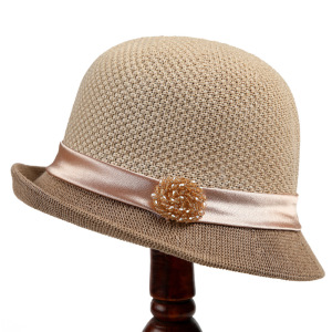 中老年妈妈复古风法式女帽春夏季遮阳防晒冒子气质优雅时尚太阳帽