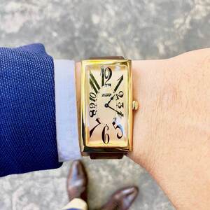 代购Tissot天梭休闲棕色皮带王子纪年款时尚长方形男瑞士石英手表