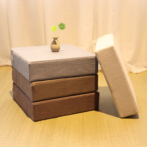 亚麻坐垫地板可拆洗冬季加厚蒲团日式方形客厅卧室榻榻米茶几坐垫