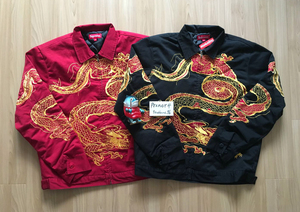 Supreme Dragon Work Jacket 18FW 龙袍 龙纹 刺绣 夹克 外套