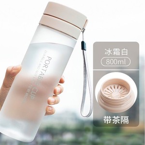 日本代购茶水分离泡茶杯子塑料杯水杯男女家用便携过滤随手杯容量