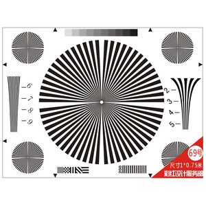 监控对焦图测试图 镜头调焦测试卡监控摄像机测试不反光相机色卡