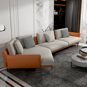 意式极简北欧布艺沙发客厅现代简约乳胶贵妃转角异形沙发小户型
