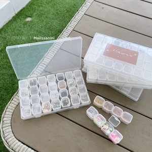 MELISSANINI 美甲饰品塑料收纳盒 店中常备28格可拆分空盒 工具