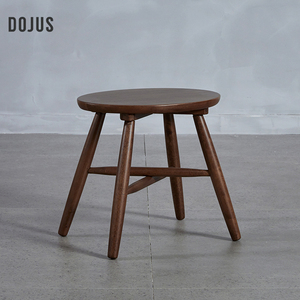 DOJUS实木梳妆凳卧室梳妆台凳子北欧风格现代简约家具矮凳餐椅子