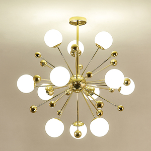 后现代创意个性蒲公英玻璃球分子吊灯北欧简约卧室灯LED餐吊灯