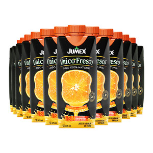 进口Jumex果美乐100%纯冷鲜榨橙汁 NFC果汁12瓶装 非浓缩饮料代餐