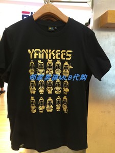 mlb男士短袖T恤正品ny国内代购19新款洋基队棒球服卡通人物29644