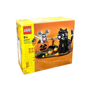 LEGO乐高 积木动物方头仔 40570万圣节猫和老鼠40480黄虎斑猫玩具