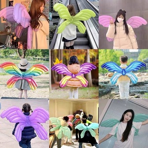 量大优惠义卖春游幼儿园天使蝴蝶翅膀气球背饰儿童装饰拍照道具