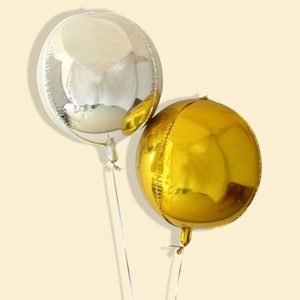 4D球10寸18寸22寸 4D铝膜气球金色银色气婚庆装饰铝箔气球