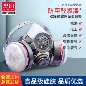思创MG50防毒面具喷漆专用面罩活性炭防甲醛工业级自吸过滤式口罩