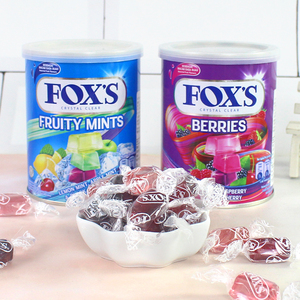 印度尼西亚进口零食 FOX'S霍士水果薄荷杂莓味糖果多口味水晶糖