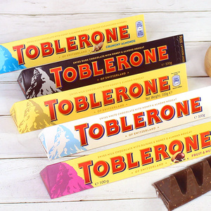 5条包邮瑞士进口零食TOBLERONE三角巴旦木蜂蜜葡萄干牛奶黑巧克力