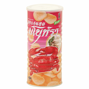 泰国进口零食 MANORA玛努拉蟹片100g 办公室休闲膨化零食品薯片