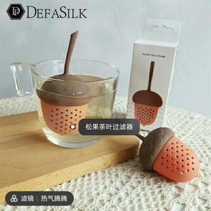 创意可爱松果滤茶器硅胶茶叶过滤器可漂浮泡茶器懒滤茶球可爱茶漏