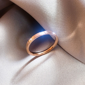 三颗钻石戒指女时尚个性轻奢冷淡风小众食指网红指环钛钢不褪色