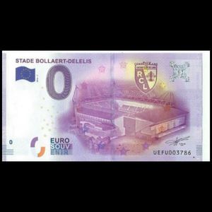 0欧元纪念钞，2016年发行，法国博拉埃尔·德勒利体育场