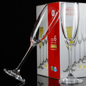 石岛无铅欧式水晶玻璃笛形香槟杯高脚杯庆典晚会香槟杯起泡酒杯子