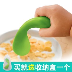 美国婴儿弯头勺宝宝勺子学吃饭训练勺子儿童餐具辅食歪头歪把勺