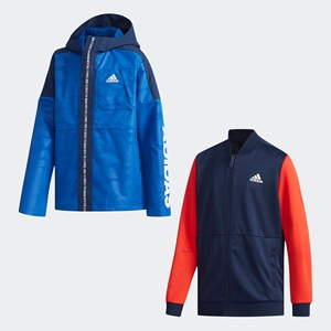 Adidas/阿迪达斯正品童装秋新男大儿童两件套梭织外套DY9245