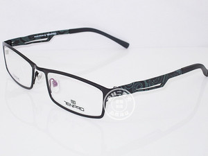 专柜正品 淡泊近视眼镜/镜架 T5056 黑色 全框 纯钛