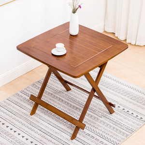 阳台可折叠桌餐桌茶桌竹子吃饭桌休闲桌子正方形简易家用的小户型