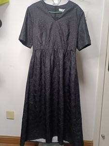 2023秋熠春夏款黑色优雅连衣裙