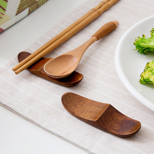 日式木质筷架家用餐具收纳架厨房勺子筷子托托筷枕筷子架小摆件