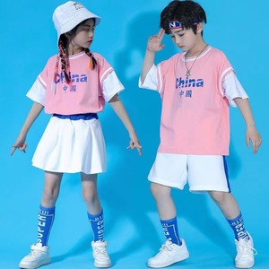 啦啦队演出服新款儿童街舞舞蹈服幼儿园运动会服装儿童表演篮球服