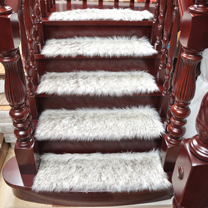 旋转楼梯踏步垫子免胶实木楼梯地毯防滑地垫可定制复式楼梯垫欧式