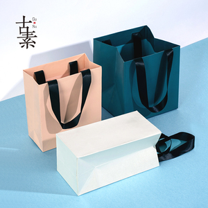 茶叶包装礼盒手提袋子珠光纸高档手提纸袋通用环保手拎礼品袋定制